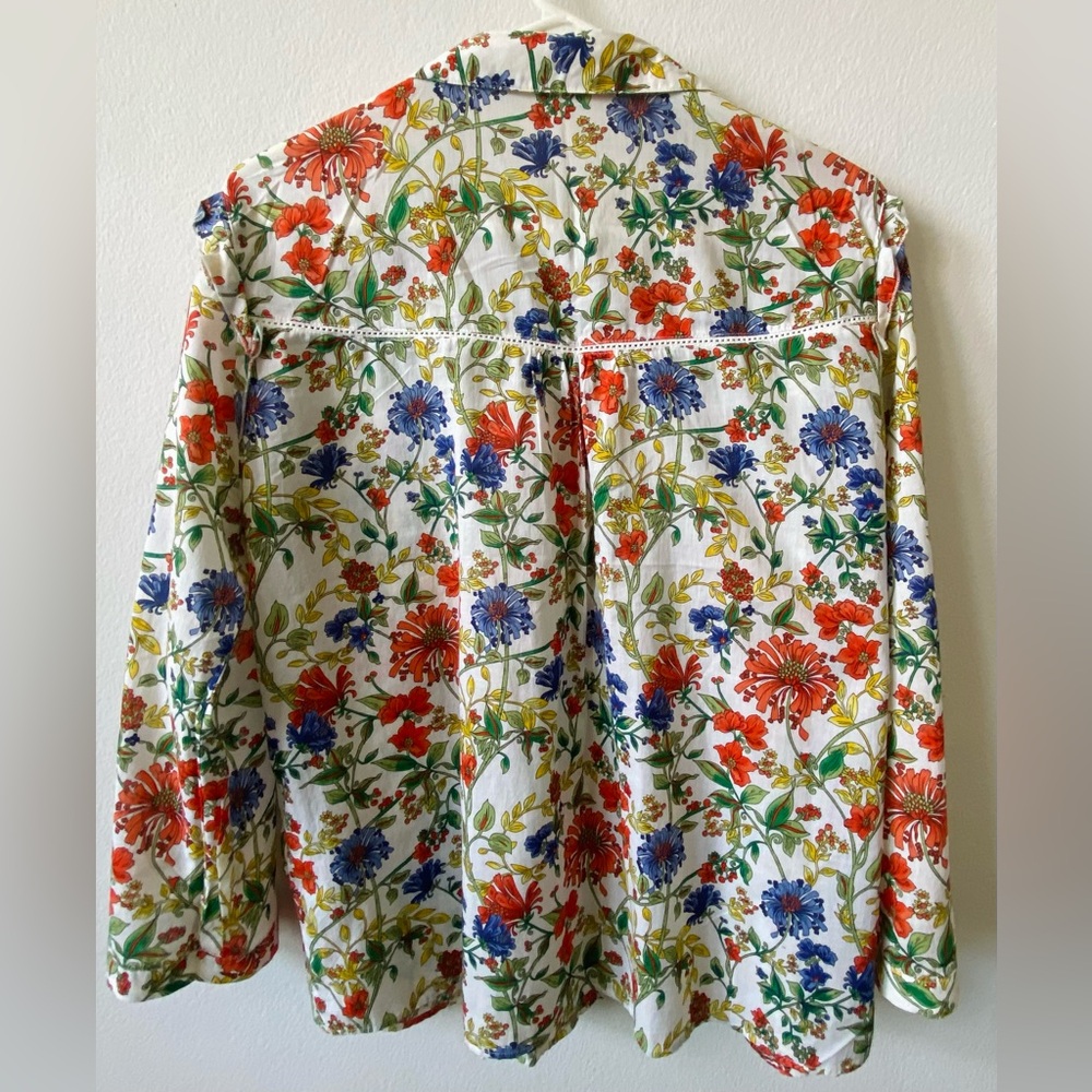 Zara Basic women's multicolor floral button-up sh… - image 2